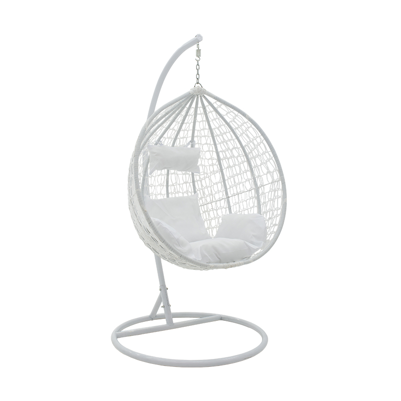 135-000002 Swing Zafer pendant metal-pp-pillow in white color 106x103x200cm - Image 1