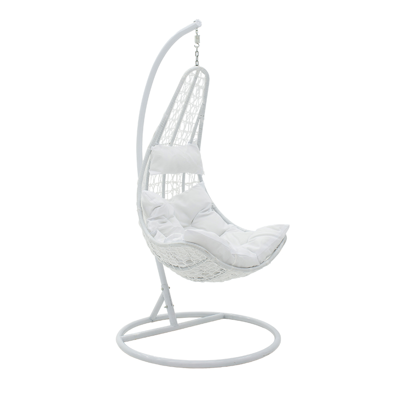 135-000004 Soleil swing hanging metal-pp-pillow white 103x83x200cm - Image 1