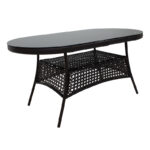 Dining set 5pcs Cellin meta-pe brown - Слика 3