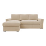 Belle reversible corner sofa bed beige fabric 236x164x88cm - Image 5