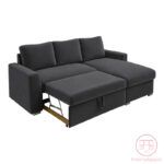 Βelle reversible corner sofa bed anthracite fabric 236x164x88cm - Слика 2