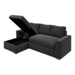 Βelle reversible corner sofa bed anthracite fabric 236x164x88cm - Слика 3
