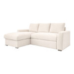 Belle corner reversible sofa bed ecru fabric 236x164x88cm - Image 4