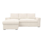 Belle corner reversible sofa bed ecru fabric 236x164x88cm - Image 5