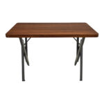 Table Vertex walnut with black metal 110x70x72cm - Слика 3
