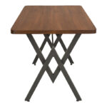 Table Vertex walnut with black metal 110x70x72cm - Слика 4