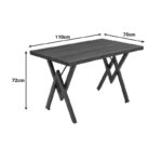 Table Vertex walnut with black metal 110x70x72cm - Слика 5