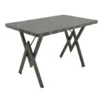 Table Vertex black marble and metal 110x70x72cm - Слика 2