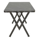 Table Vertex black marble and metal 110x70x72cm - Слика 4