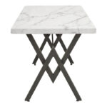 Table Vertex white marble with black metal 110x70x72cm - Слика 4