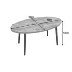 Coffee table Sartori oak with natural color 90x45x43cm - Image 3