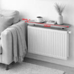 Wall shelf Miliano oak with black metal 100x18x15cm - Слика 2