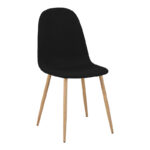 Dining Room with Bella Black Chairs and Titta Glass Table 120x70x75cm Set of 5pcs - Image 3