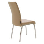 Dining Room with Ariadne Mocha Chairs and Antoro Glass Table Φ100x75cm Set of 5pcs - Слика 6