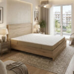 Bed with mattress Athos-Nemesis sonoma 160x200cm