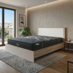 Bed with mattress Athos-Resty sonoma-white 160x200cm
