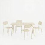 Moraja Deraby Ι set of 5 pieces cream metal 140x80x72cm - Image 2