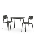 Moraja Deraby I set of 3 pieces black metal 70x70x73cm - Image 2