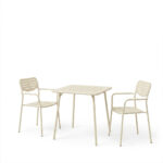 Moraja Deraby set of 3 pieces cream metal 70x70x73cm - Image 2
