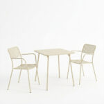 Moraja Federal set of 3 pieces cream metal 70x70x73cm - Image 2