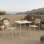 Moraja Federal set of 3 pieces cream metal 70x70x73cm