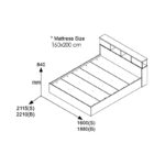 Bed with mattress Olympus Nemesis wenge 160x200cm - Слика 6
