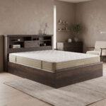 Bed with mattress Mozart Nemesis walnut 160x200cm