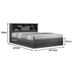 Bed with mattress Mozart Nemesis walnut 160x200cm - Слика 6