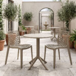 Dining set Mercon Hush set 3pcs cappuccino PP Φ60x75cm