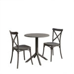 Dining set Mercon Crossie set 3pcs anthracite PP Φ60x75cm - Слика 2