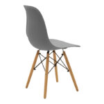 Dining Set with Julita grey Chairs and Antoro Table glass with metal in natural finish Φ100x75cm Set 5pcs - Image 6