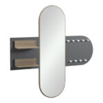 Entrance unit with coat rack and mirror Baunty sonoma-anthracite 125x11x122cm - Слика 2