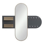 Entrance unit with coat rack and mirror Baunty sonoma-anthracite 125x11x122cm - Слика 3