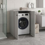 Laundry cabinet Bathy white 70x66x90cm