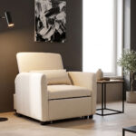 Armchair-bed Flexa beige fabric 85x92x84cm