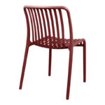 Chair Zoi stackable burgundy red PP 49x58x80cm - Image 2