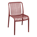Chair Zoi stackable burgundy red PP 49x58x80cm