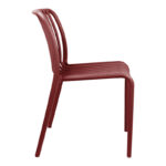 Chair Zoi stackable burgundy red PP 49x58x80cm - Image 3