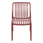 Chair Zoi stackable burgundy red PP 49x58x80cm - Image 4