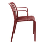 Armchair Zoi stackable burgundy red PP 54x57.5x79cm - Слика 4