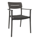 Armchair Pilma anthracite PP 57x54x82cm