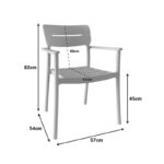 Armchair Pilma anthracite PP 57x54x82cm - Слика 6