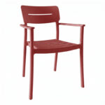 Armchair Pilma burgundy red PP 57x54x82cm