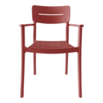 Armchair Pilma burgundy red PP 57x54x82cm - Слика 4