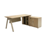 Professional reversible work desk Stark corner in oak-beige shade 160x80x75cm - Image 2