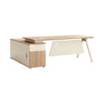Professional reversible work desk Stark corner in oak-beige shade 160x80x75cm - Image 3