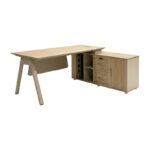 Professional reversible work desk Stark corner in oak-beige shade 180x80x75cm - Слика 2