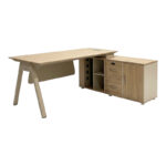 Professional reversible work desk Stark corner in oak-beige shade 200x90x75cm - Слика 2