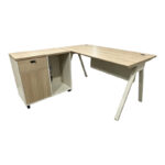 Professional reversible work desk Stark corner in oak-beige shade 140x70x75 cm - Image 2