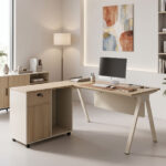 Professional reversible work desk Stark corner in oak-beige shade 140x70x75 cm